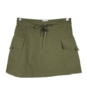 Princess Polly Olive Drab Skirt Military Army Casual Mini Grunge Indie Cute - 0